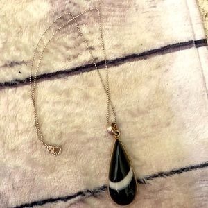 Black stone necklace